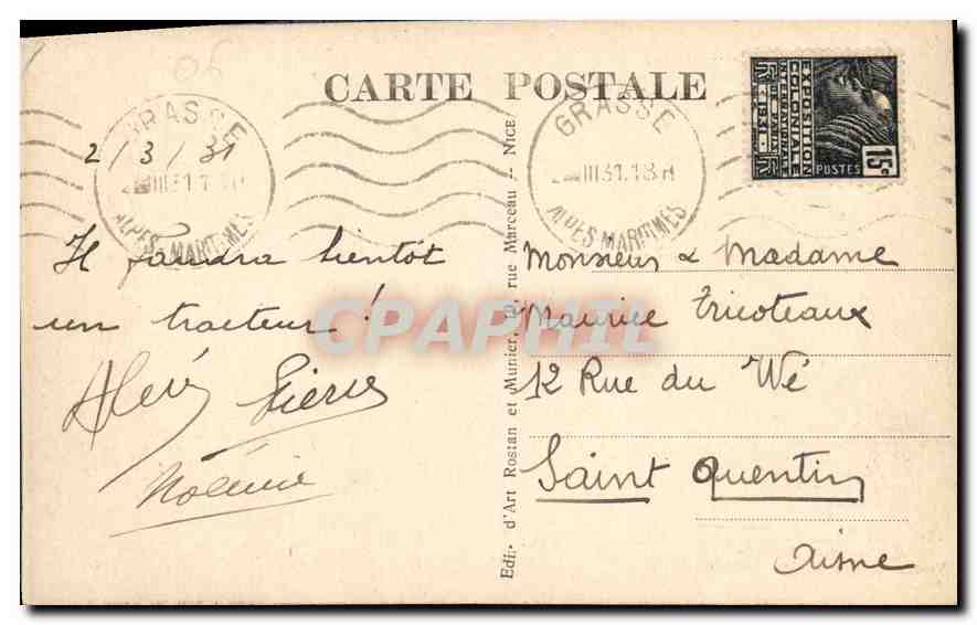 CPA Gorges AM Vue generale Viaduc et des Hotels  — Rückseite