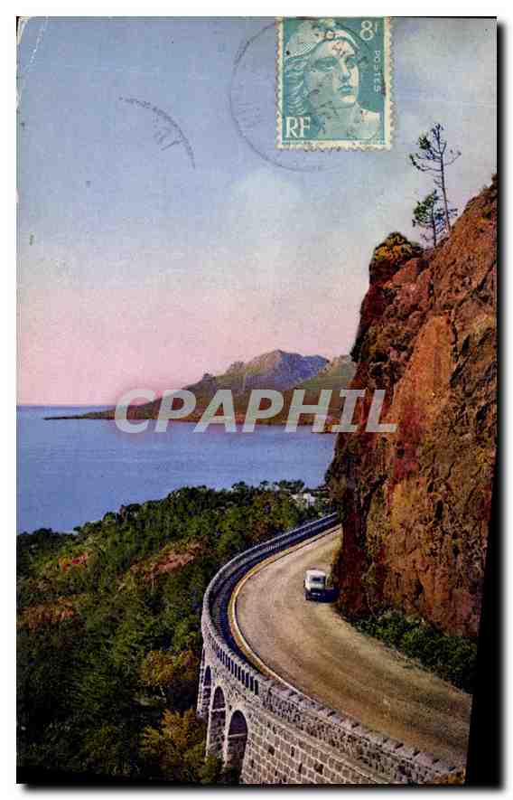 CPA La Cote d'Azur Route de la Corniche d'Or entre Theoule et le Trayas 