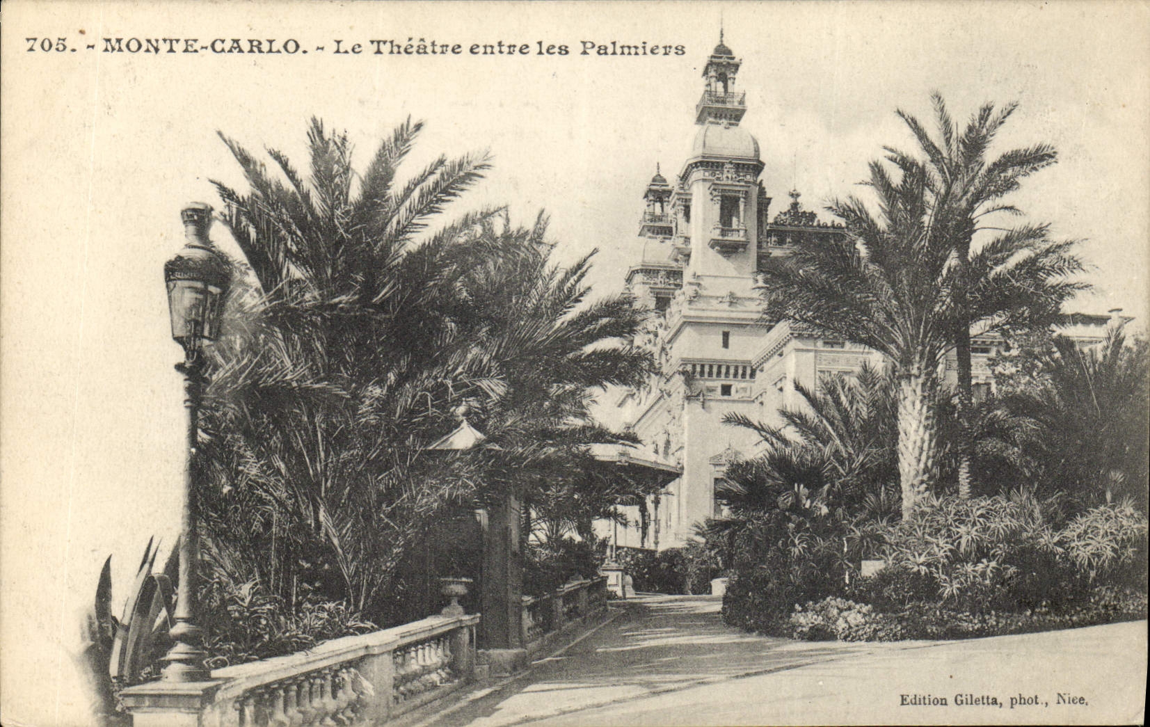 CPA Monte Carlo Le Theatre entre les Palmiers 