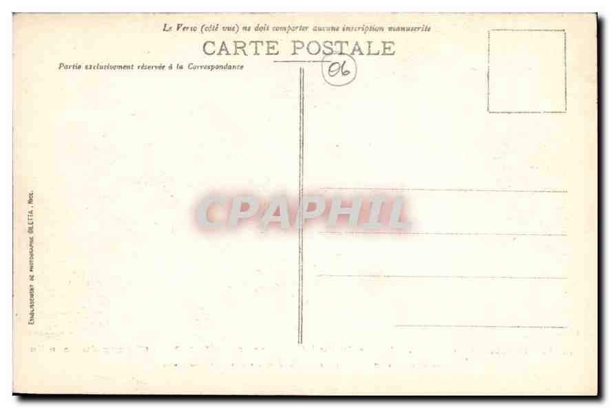CPA Gourdon AM Ligne du Sud de la France Chemin du Paradis  — Rückseite