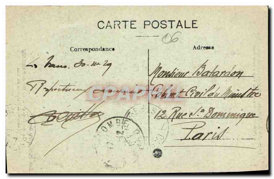 CPA Le Bas Vivarris Combat de l'Ours et du Lion  — Rückseite