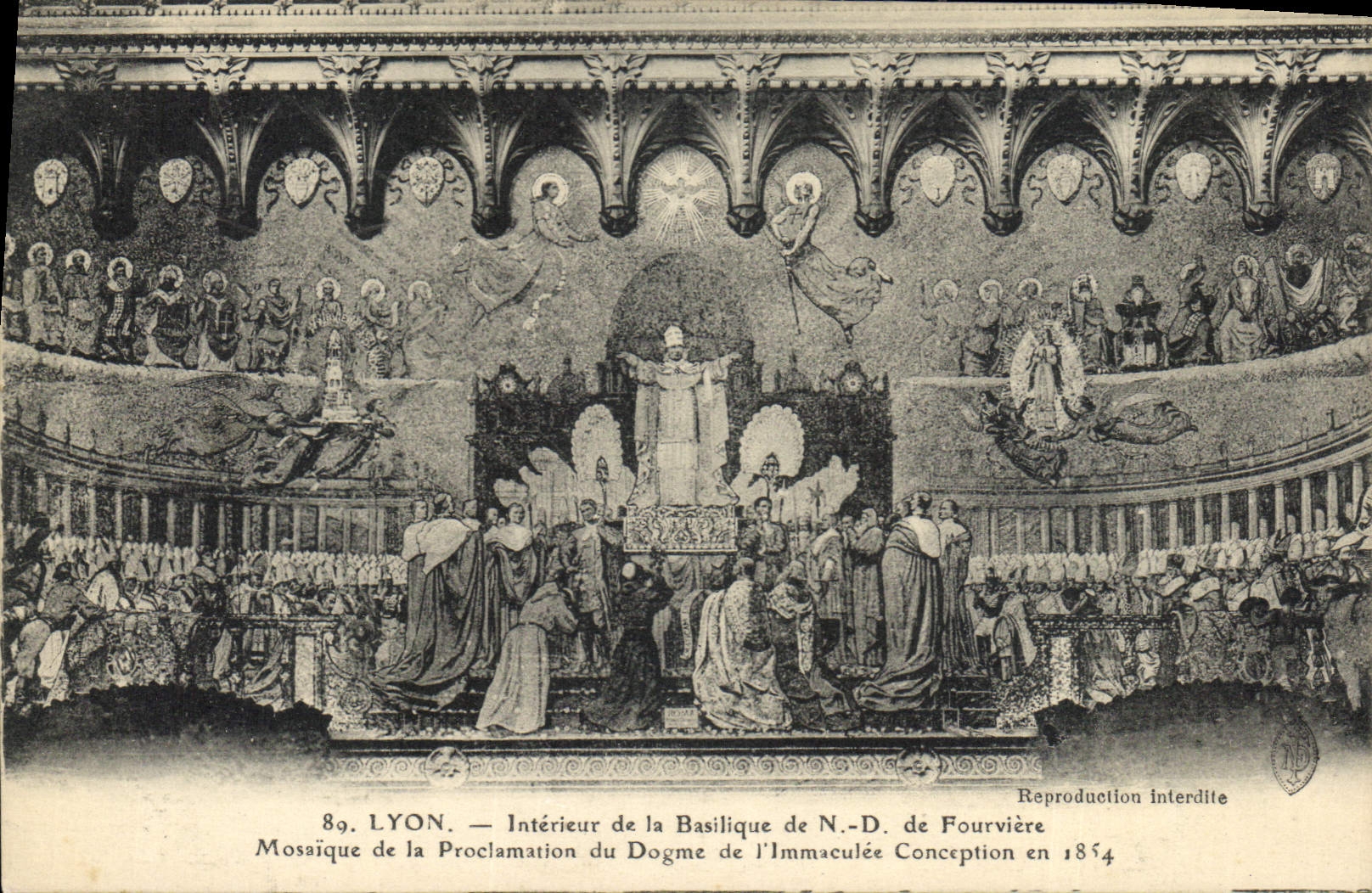 CPA Lyon Interieur de la Basilique de ND de Fourviere 