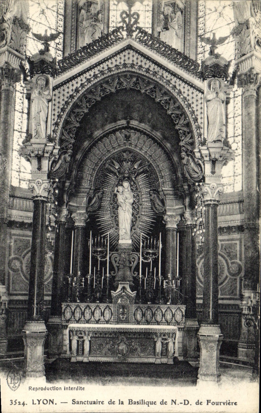 CPA Lyon Sanctuaire de la Basilique de ND de Fourviere 