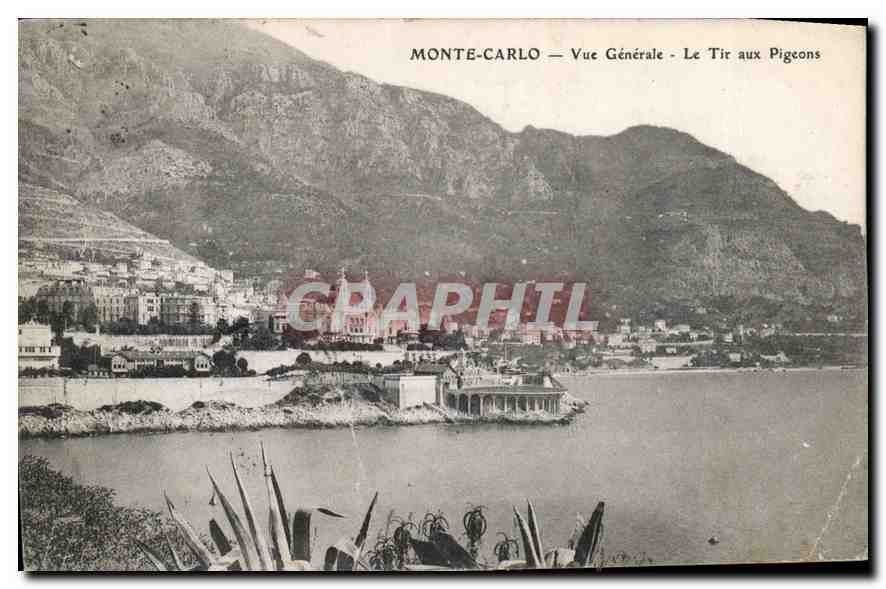 CPA Monte Carlo Vue Generale Le Tir aux Pigeons 