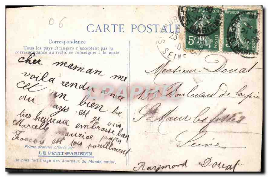 CPA Monte Carlo Vue Generale Le Tir aux Pigeons  — Rückseite
