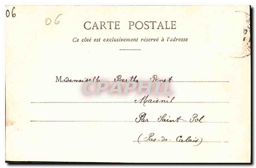 CPA Monte Carlo Casino et Jardins  — Rückseite