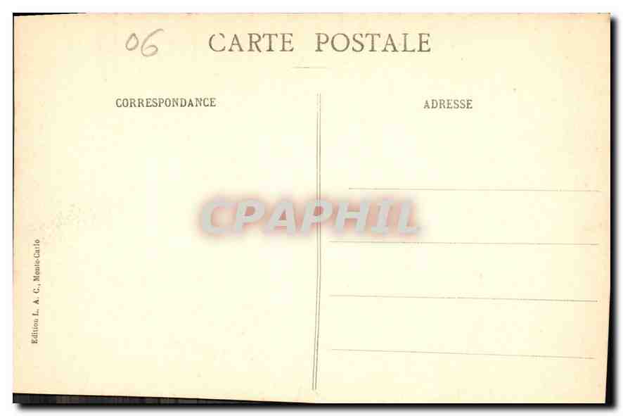 CPA Environs de Monte Carlo Cap Ferrat Vue sur la Tete de Chien  — Verso