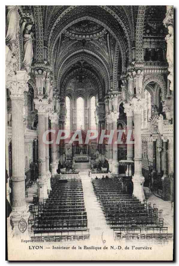 CPA Lyon Interieur de la Basilique de ND de Fourviere 