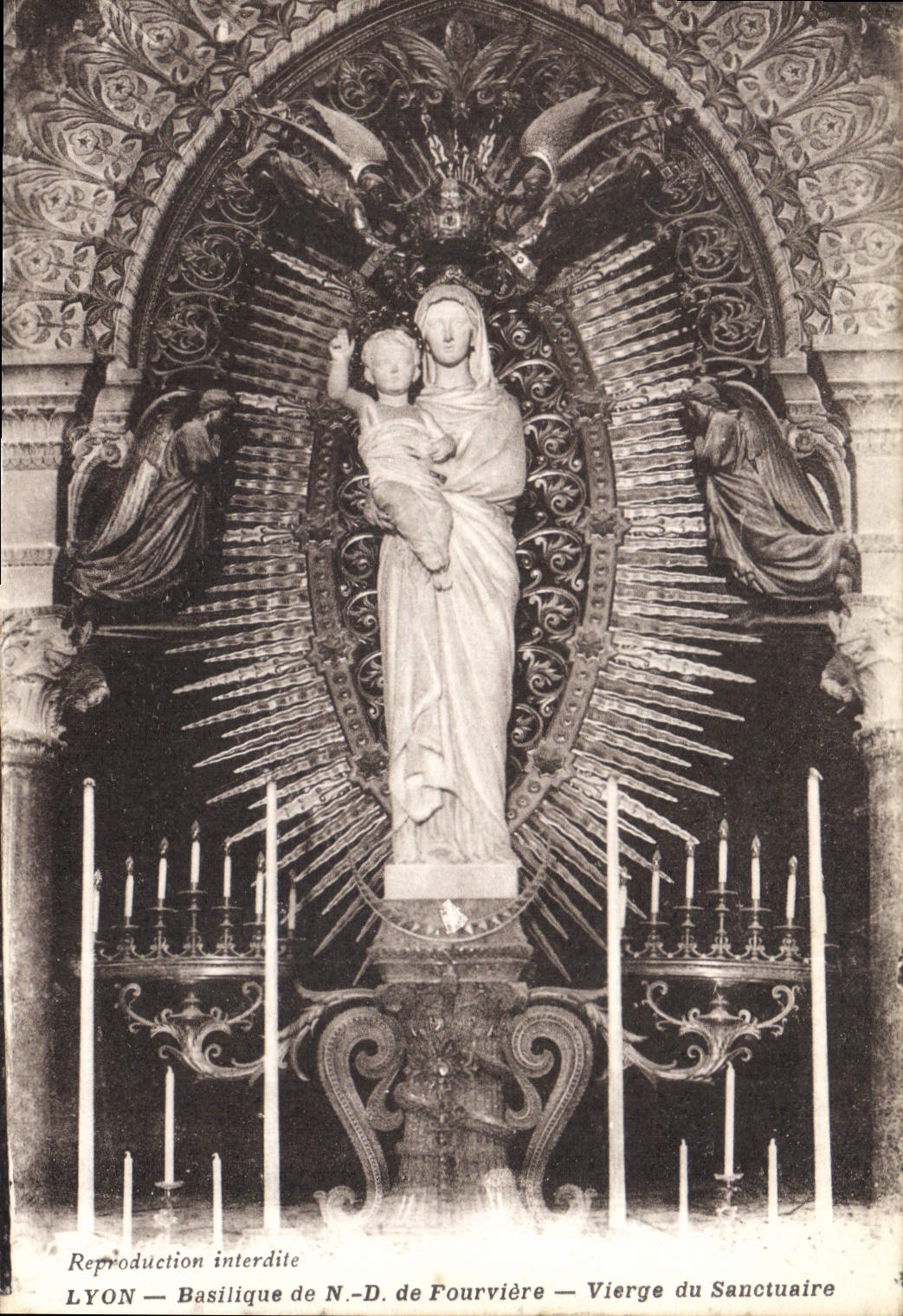 CPA Lyon Basilique de ND de Fourviere Vierge du Sanctuaire 