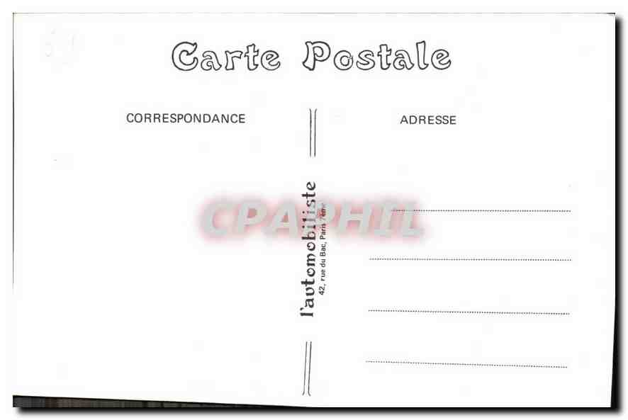 CPA Circuit de Lyon Vierge de la Roche Percee Automobile — Rückseite