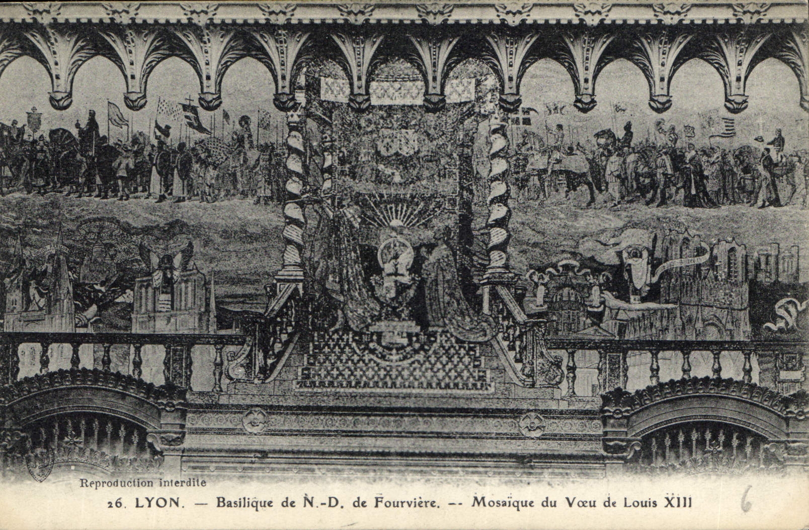 CPA Lyon Basilique de ND de Fourviere Mosaique du Voeu de Louis XIII 