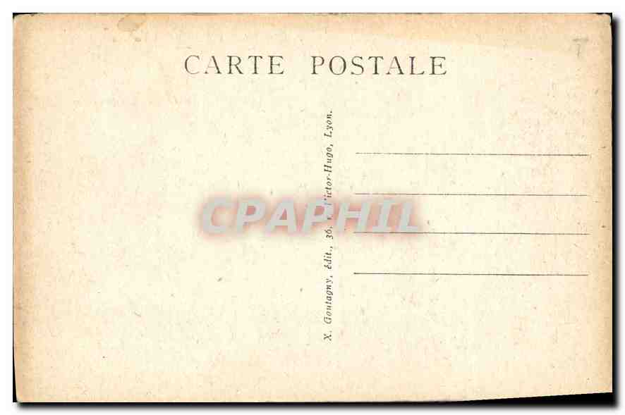 CPA Lyon Fontaine Bartholdi  — Verso