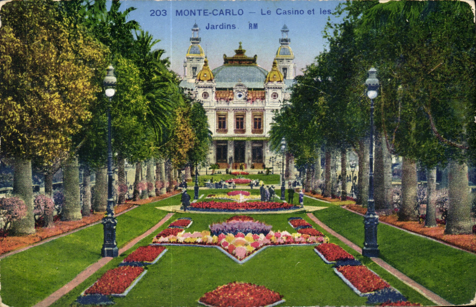 Monte-Carlo — Le Casino et les Jardins — RM — n°203