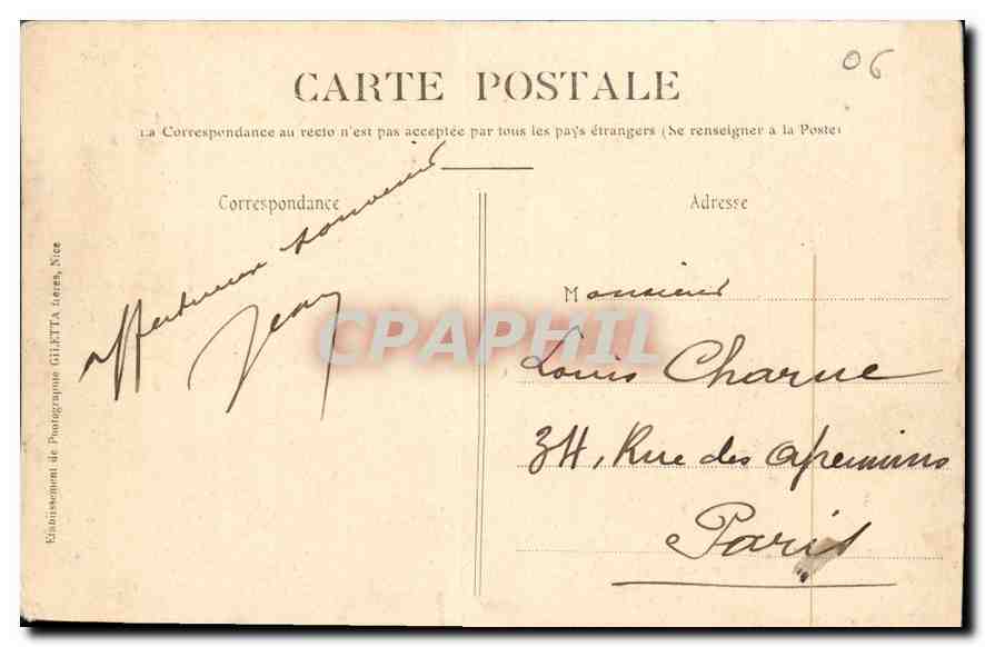 CANNES - Ile Ste-Marguerite - Prison du Masque de Fer — Édition Giletta, NICE, n°427 — Reverso