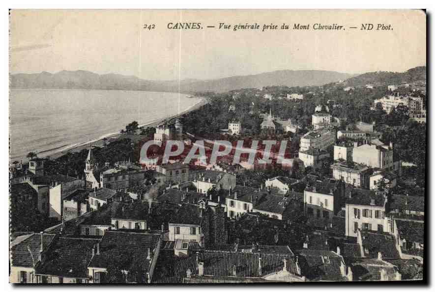 CPA Cannes Vue generale prise du Mont Chevalier 