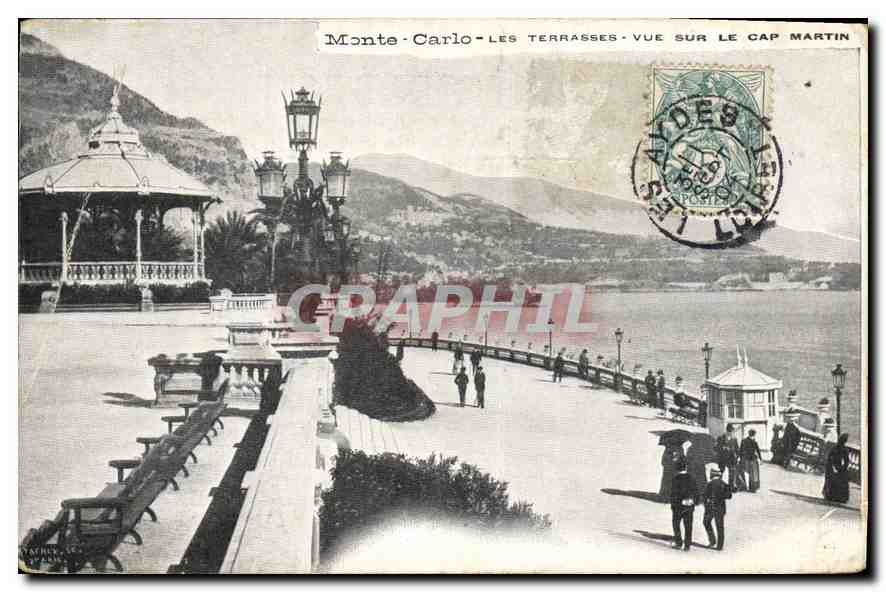 Monte-Carlo - Les Terrasses - Vue sur le Cap Martin — éditeur Stafleu & Cie, n° 64