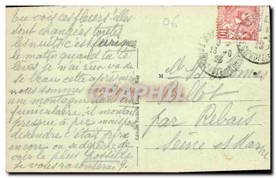 CPA Monte Carlo Les Jardins et le Casino  — Rückseite