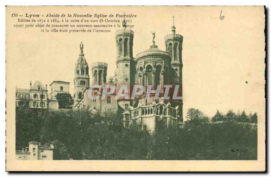 CPA Lyon Abside de la Nouvelle Eglise de Fourviere 