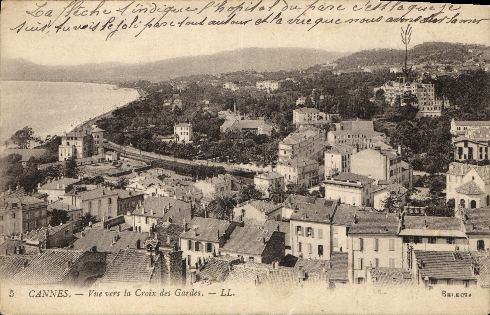 CANNES — Vue vers la Croix des Gardes — LL. — SELECTA