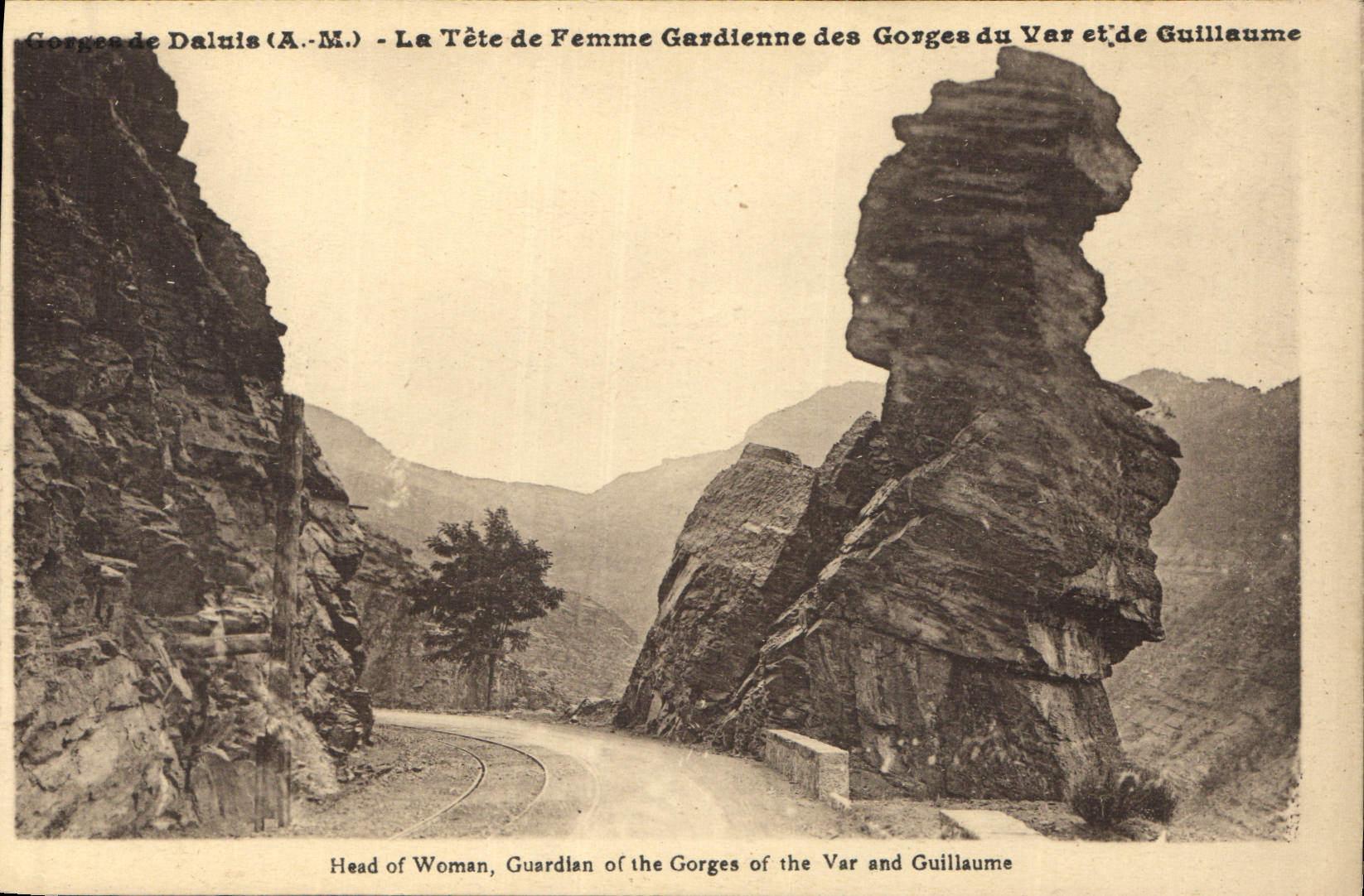 CPA Gorges de Daluis AM La Tete de Fenne Gardienne des Gorges du Var et de Guillaume 