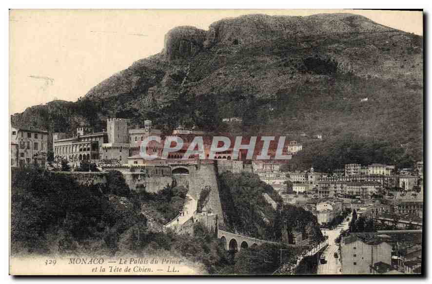 CPA Monaco Le Palais du Prince et la Tete de Chien 