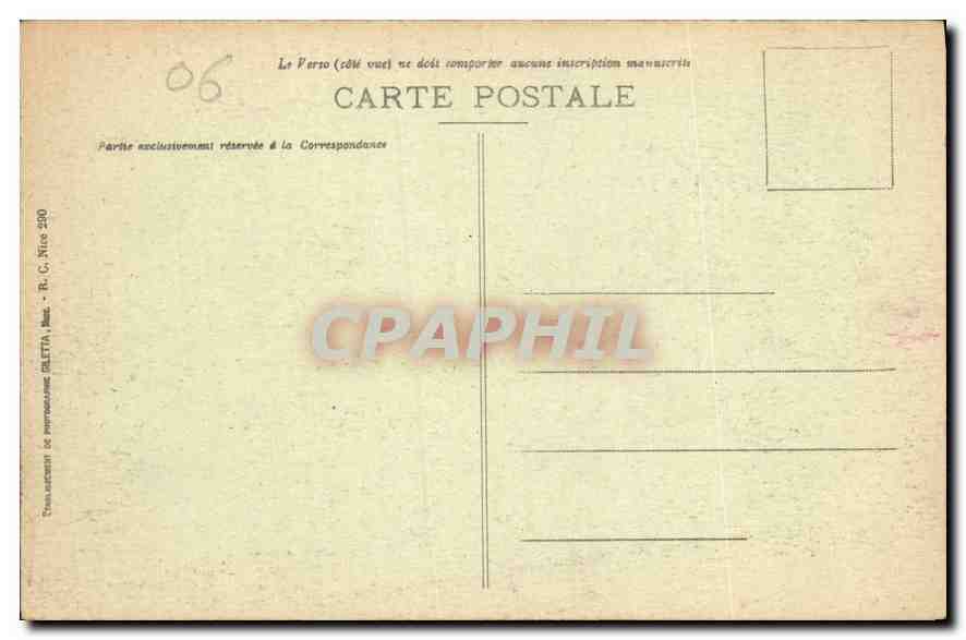 CPA Monaco La Principaute et Cap Martin  — Rückseite