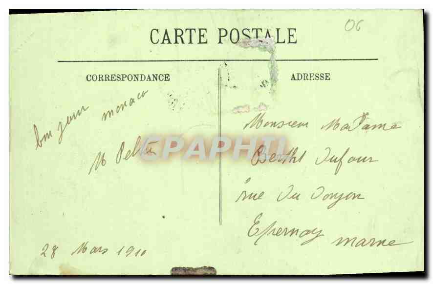 CPA Monaco Vue generale de la Principaute  — Rückseite