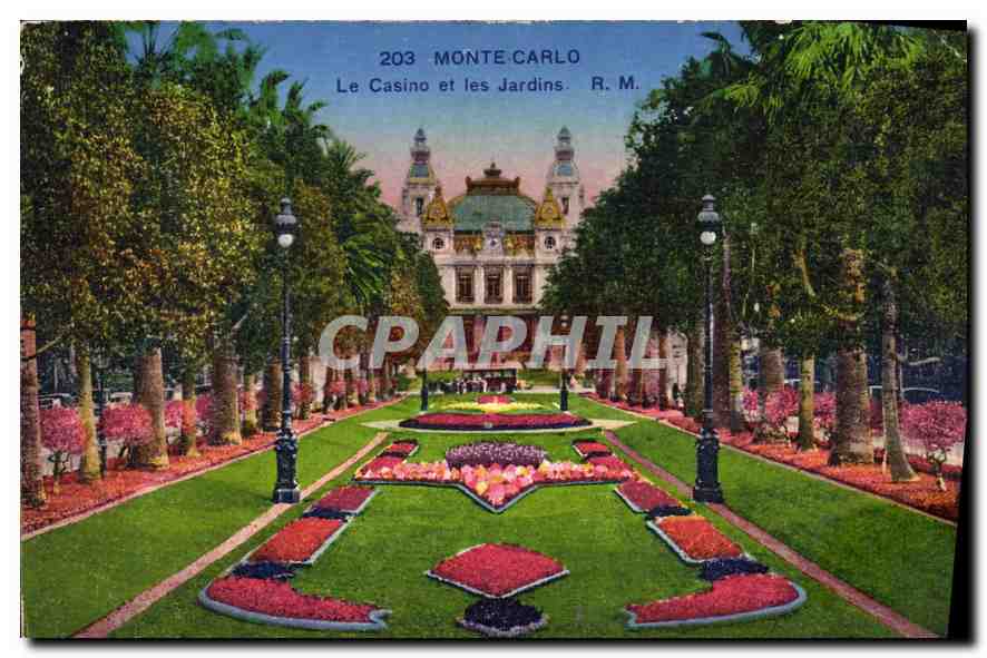 Monte-Carlo — Das Casino und die Gärten — R. M. n°203