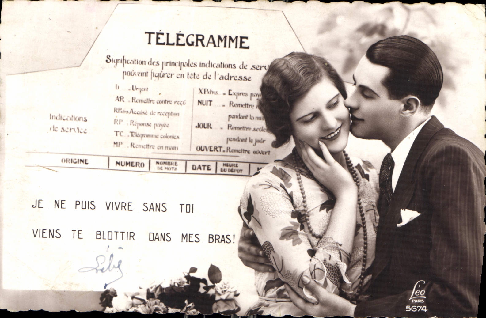 CPA Je ne puis vivre sans toi Femme