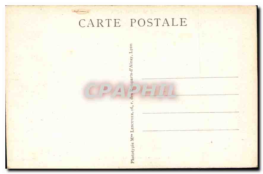 CPA Lyon Place Bellecour et coteau de Fourviere  — Rückseite