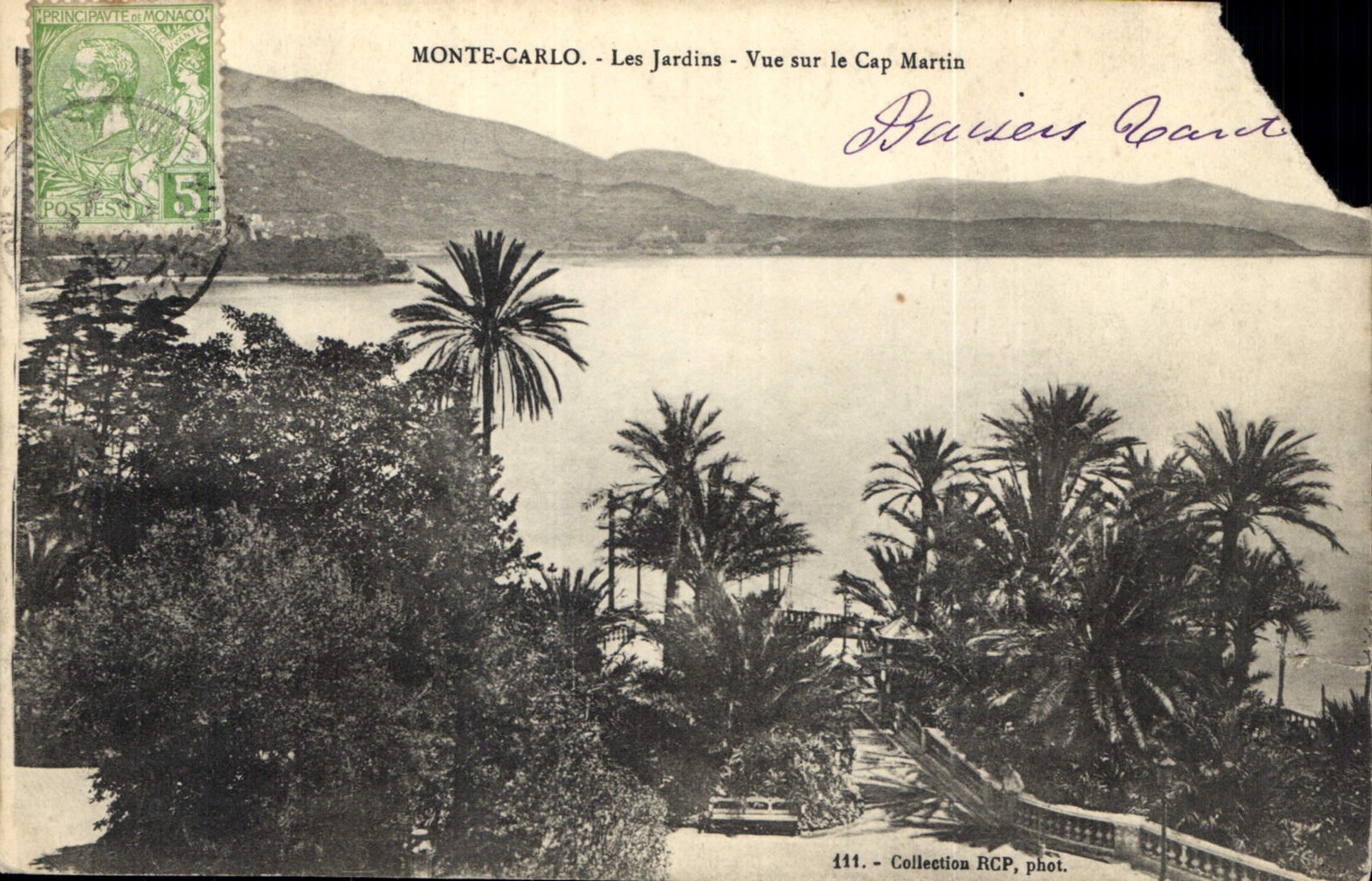 Monte-Carlo - Les Jardins - Vue sur le Cap Martin — Collection RCP, phot. n°111