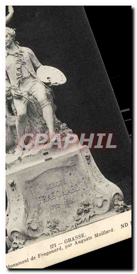 CPA Grasse Monument de Fragonard par Auguste Maillard 