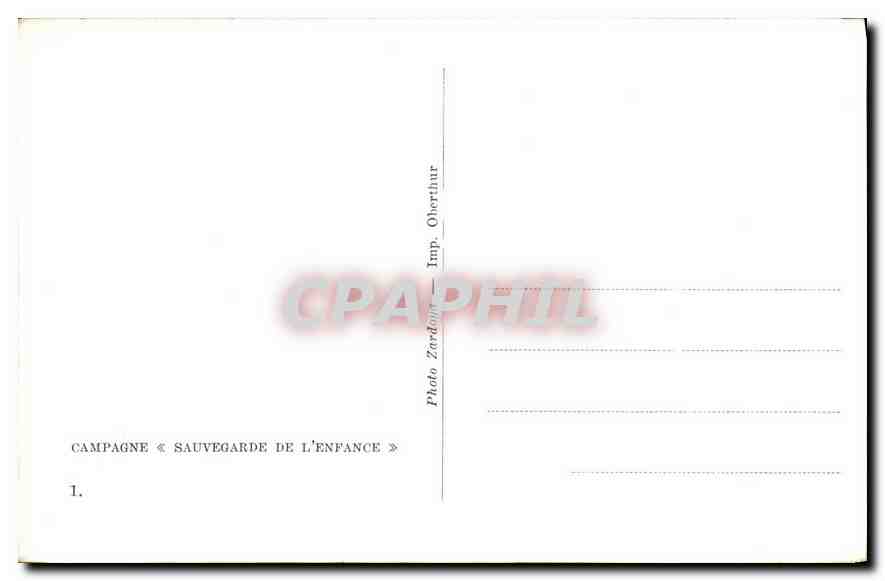CPA Campagne Sauvegarde de l'Enfance  — Verso