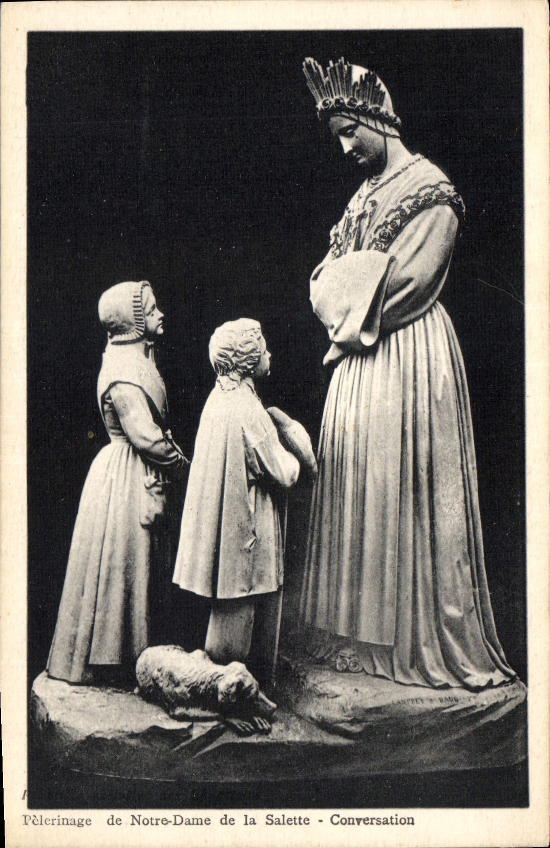 Pèlerinage de Notre-Dame de la Salette - Conversation — Sculpture de Laffitey & Emouret