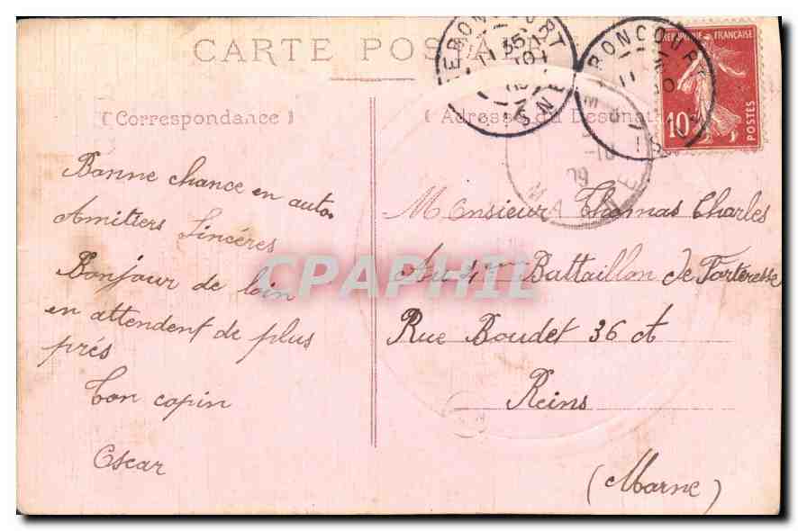 CPA Le Porte Bonheur  — Verso