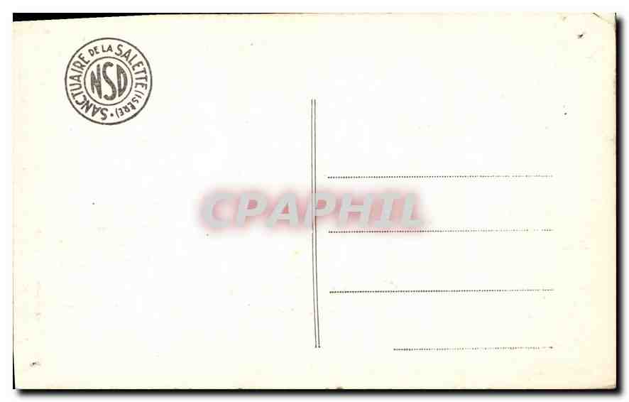 Pèlerinage de Notre-Dame de la Salette — Vierge pleurant — Éditeur non identifié — Verso