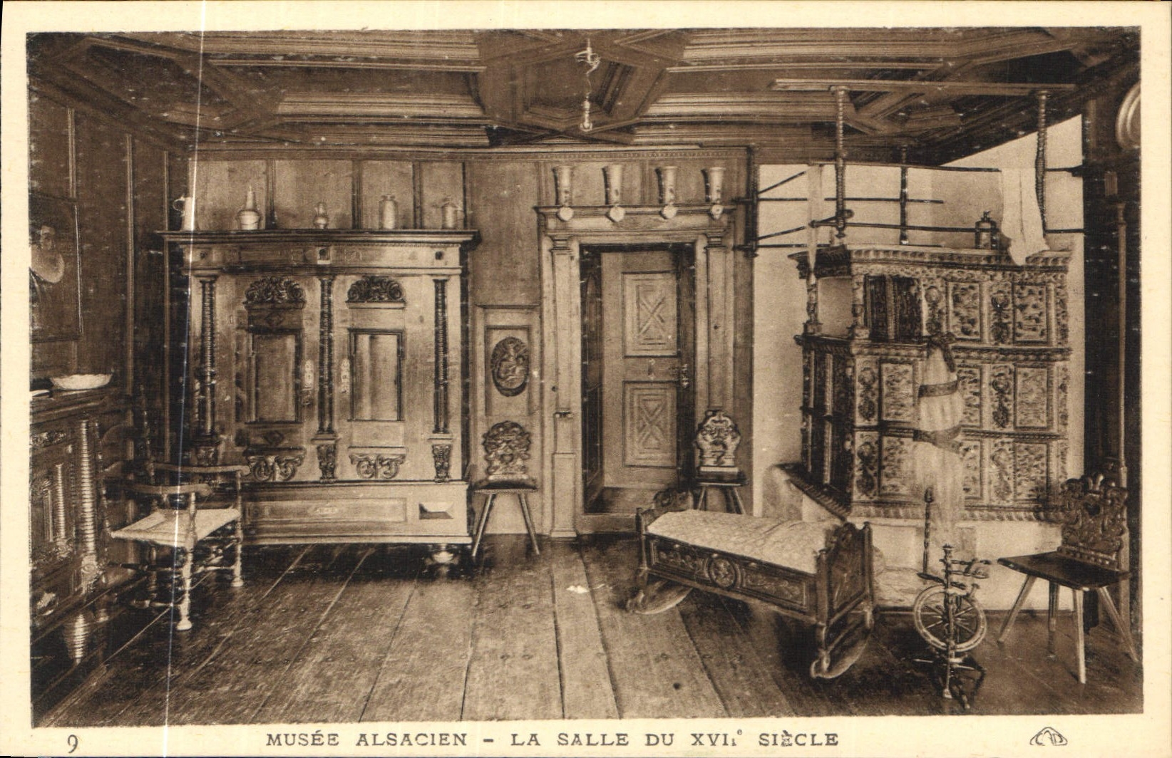 CPA Musee Alsacien La Salle du XVII siecle 