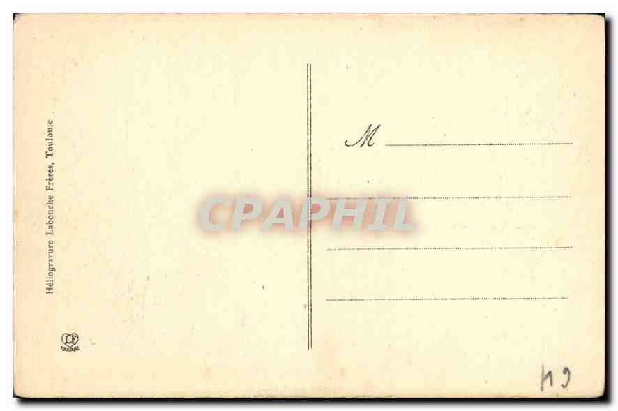 CPA Eaux Chaudes Vue Plongeante et Route Vers Gabas  — Verso