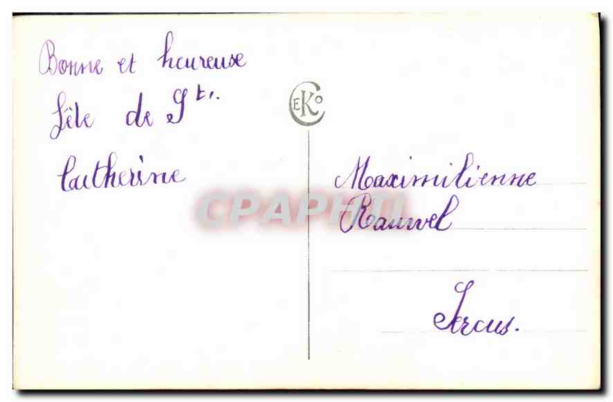 CPA Femme — Verso