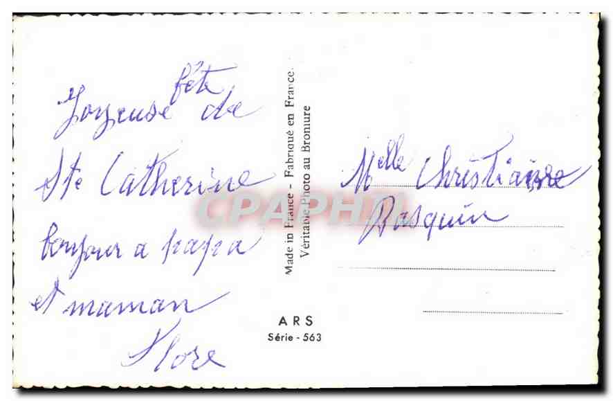 CPA Femme Fleurs — Verso