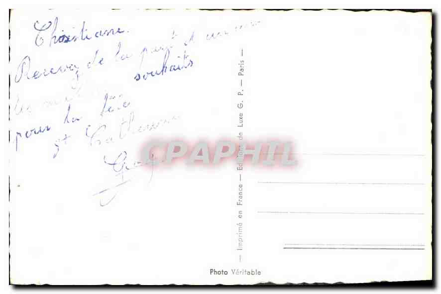 CPA Femme — Verso