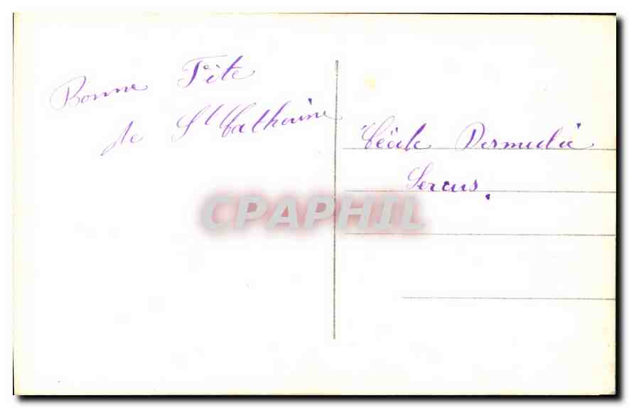CPA Vive Ste Catherine Femme — Rückseite
