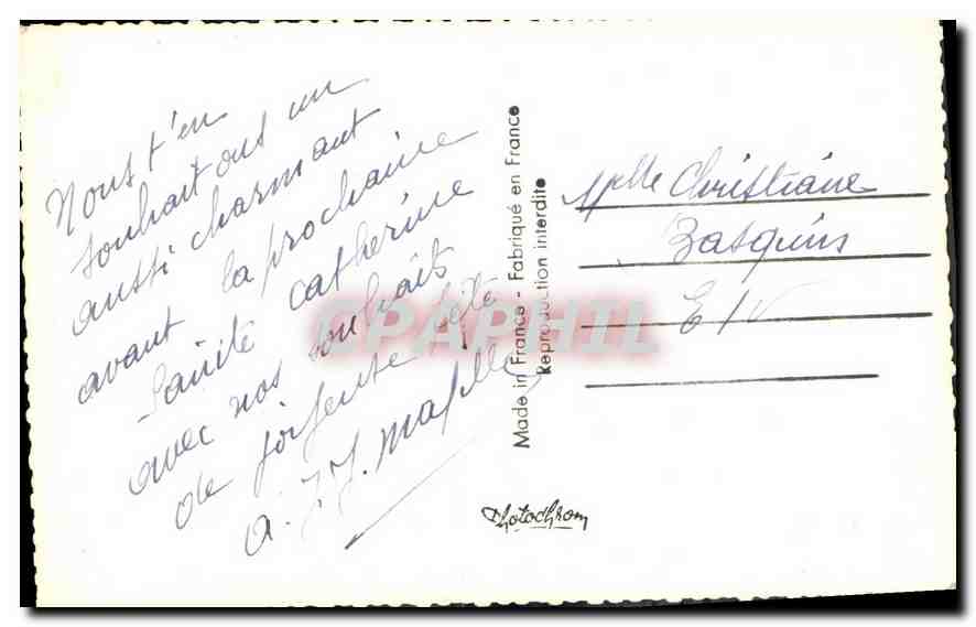 CPA Sainte Catherine Homme — Verso