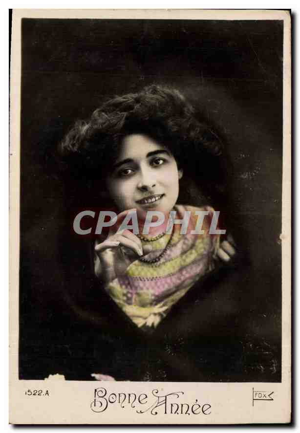CPA Bonne Annee Femme
