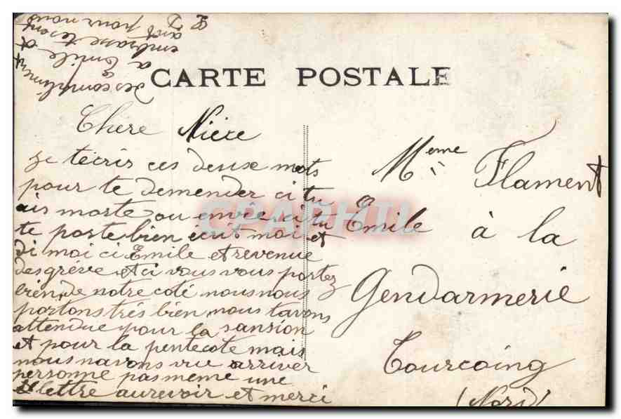 CPA Ce ruban rougede mon coeur Femme — Rückseite