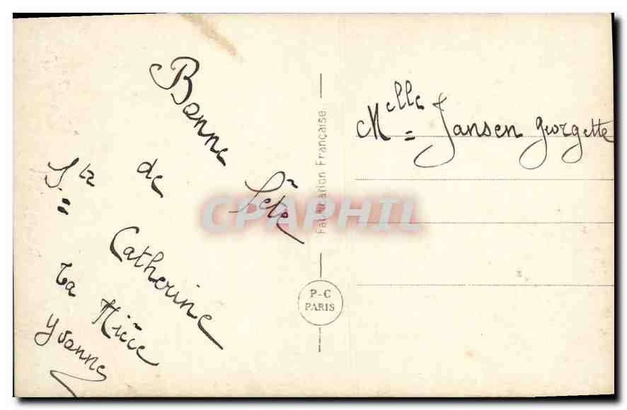 CPA Vive Ste Catherine Femme — Verso