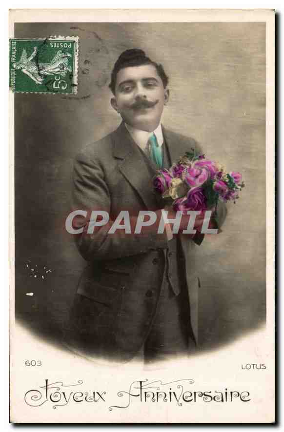 CPA Joyeux Anniversaire Homme