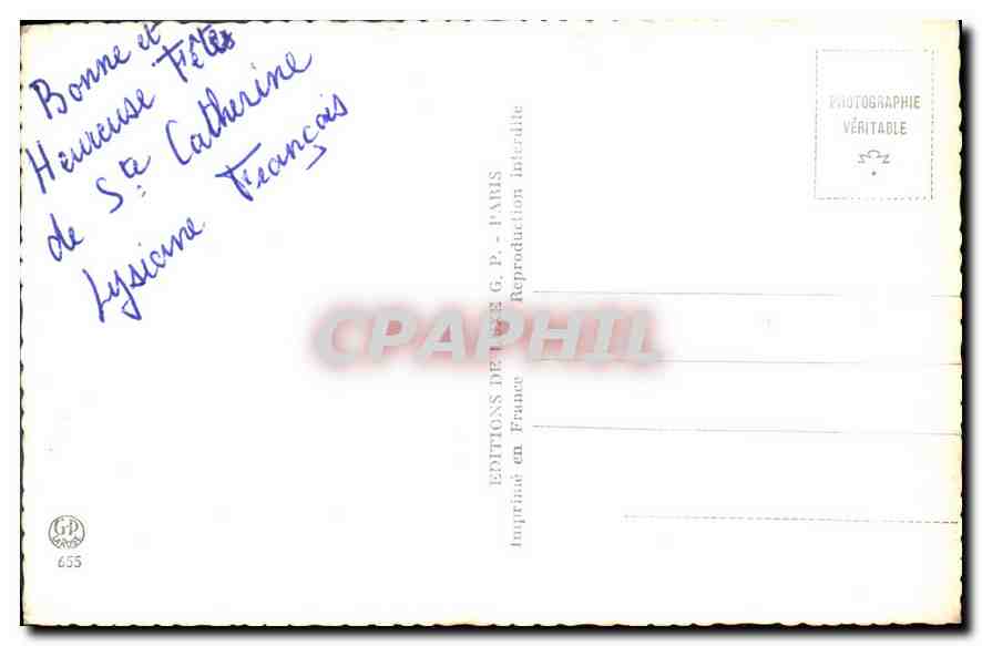 CPA Femme — Verso