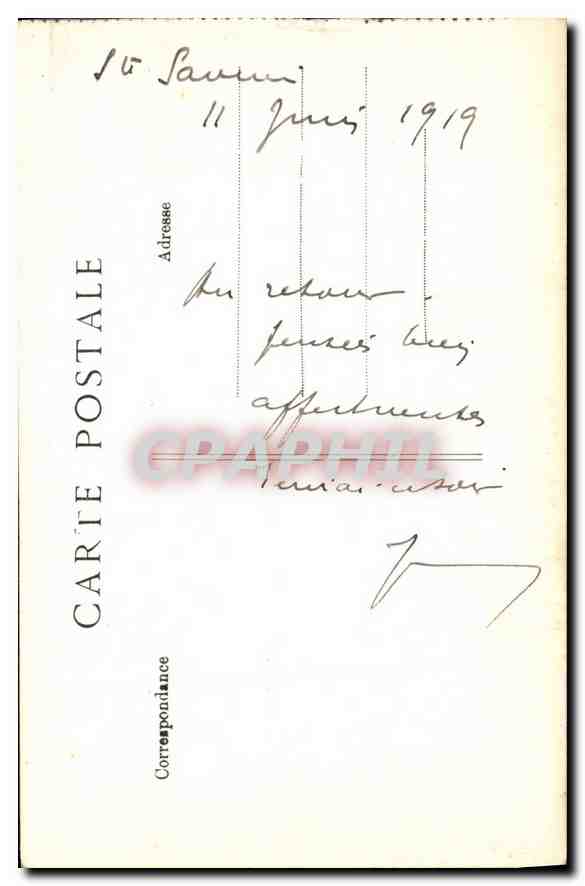 CPA F Humbert Idee de la Patrie  — Verso