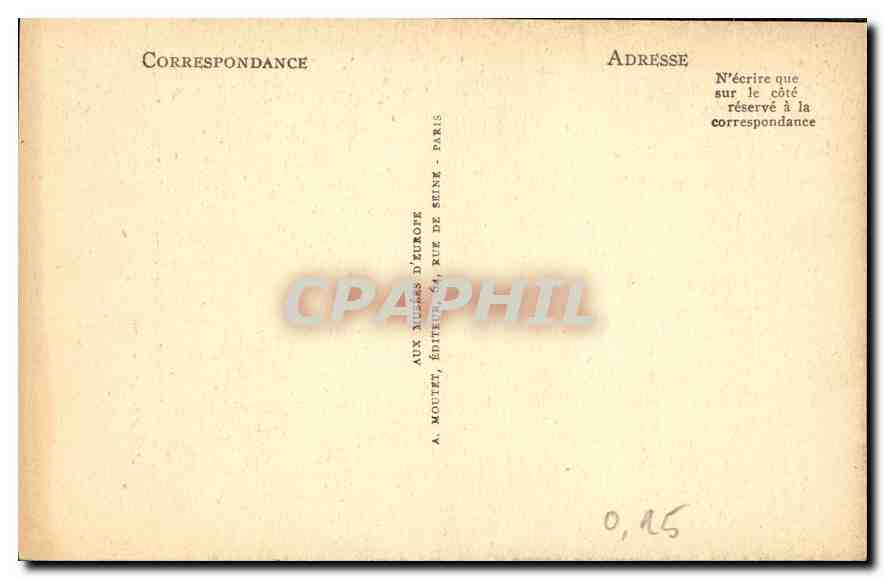 CPA Ravenne Imperatrice Theodora Mosaique de St Vital  — Rückseite